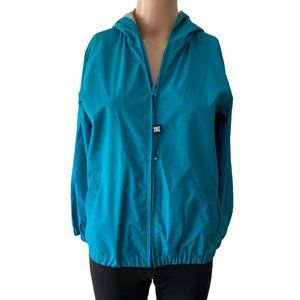 DC Aqua Boys Size M Windbreaker Hoodie Jacket